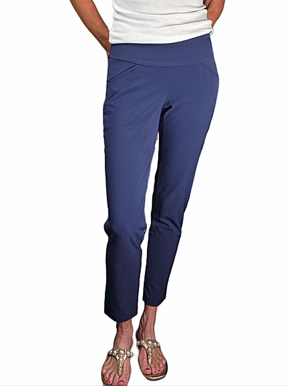 LILLY PULITZER UPF 50+ Luxletic Corso Pant In True Navy - Picture 5 of 13